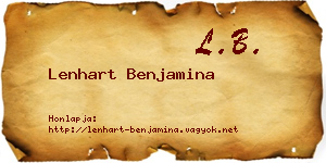 Lenhart Benjamina névjegykártya
